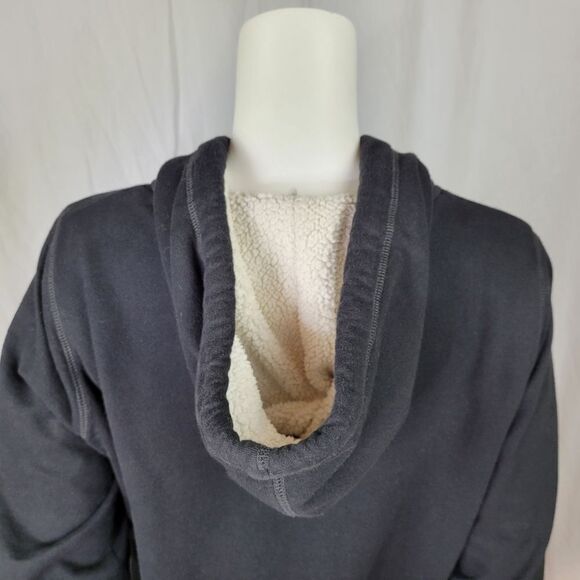 Faded Glory‎ Hooded Zipper Front Black Jacket Size XL - Picture 6 of 9